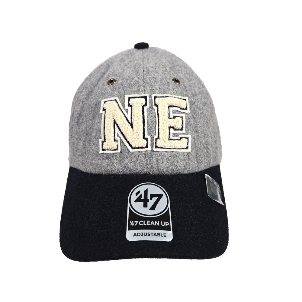 New England Patriots Hat Cap Stoney Clover Lane Clean Up Gray Wool Strapback New
